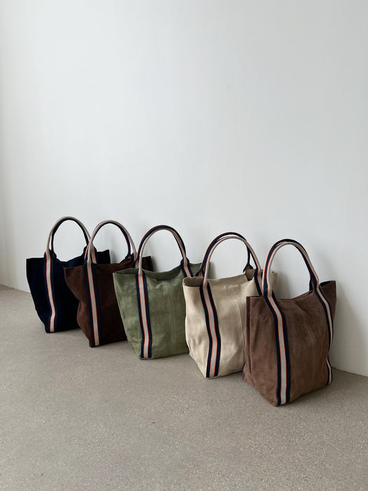 Suede Leather Tote Bag