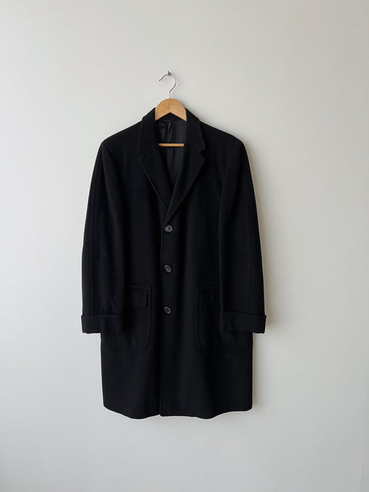 Black Cashmere Coat | L