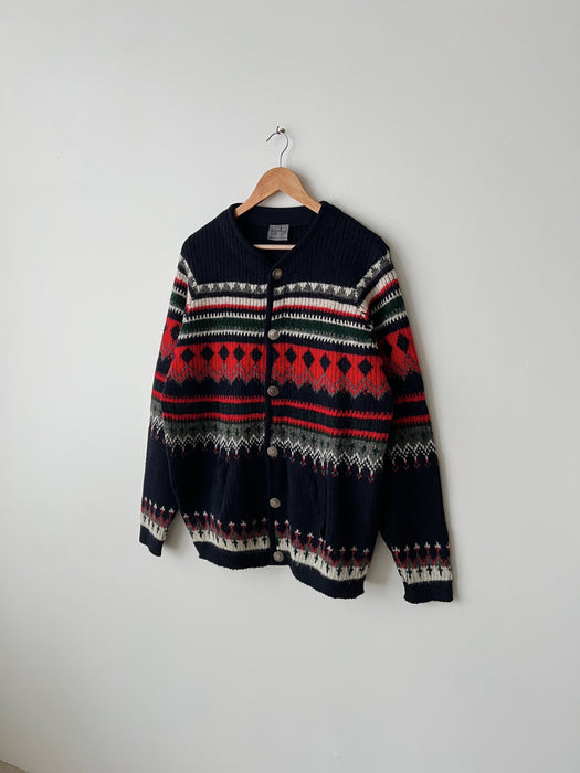 Navy Nordic Cardigan | L