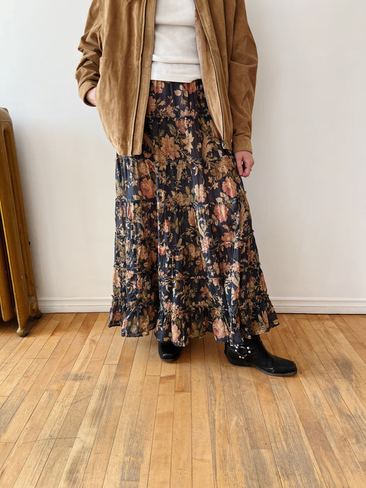 Floral Ruffle Skirt | L