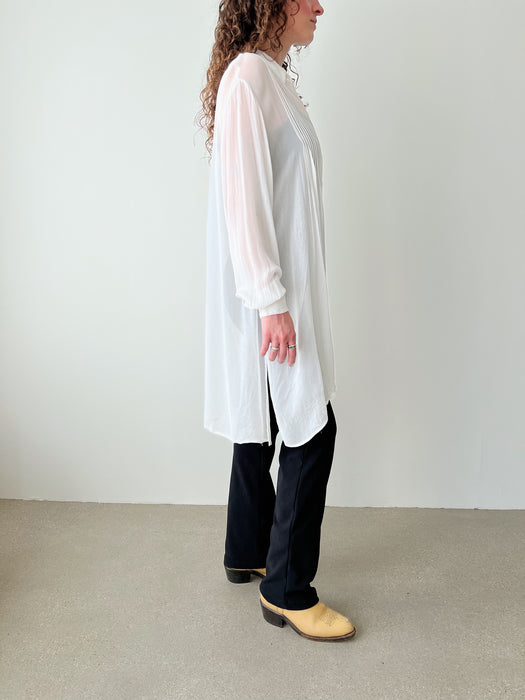 Ecru Chiffon Blouse | M/L