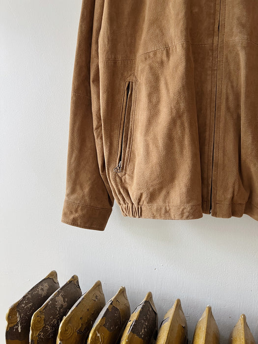 Tan Suede Bomber | L