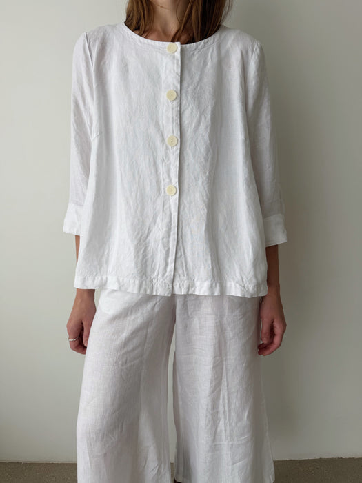 White Linen Jacket | XL