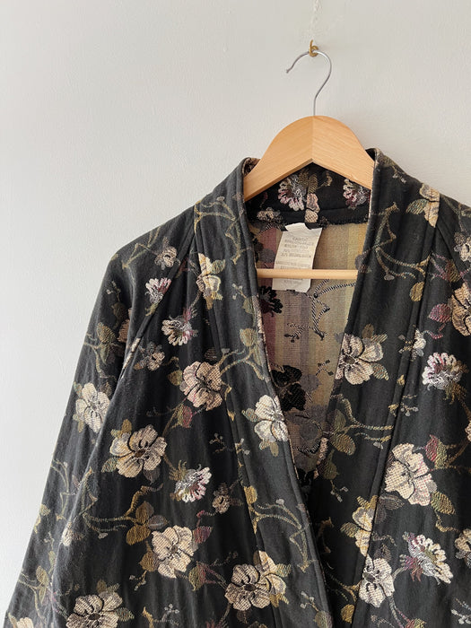 Black Floral Tapestry Jacket | S