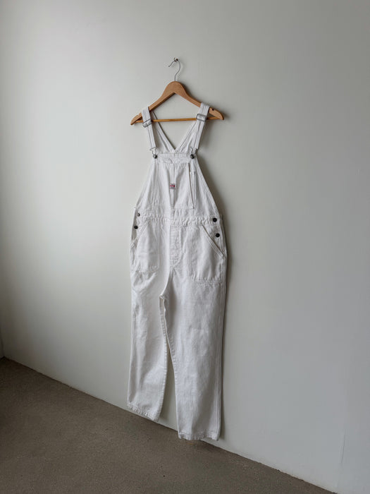 White Denim Overalls | S