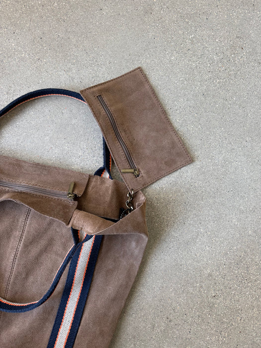 Suede Leather Tote Bag