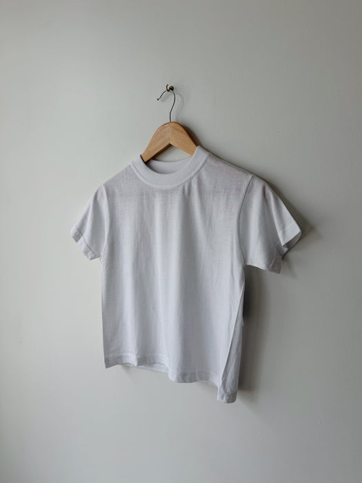 White Cotton Baby Tee | XS