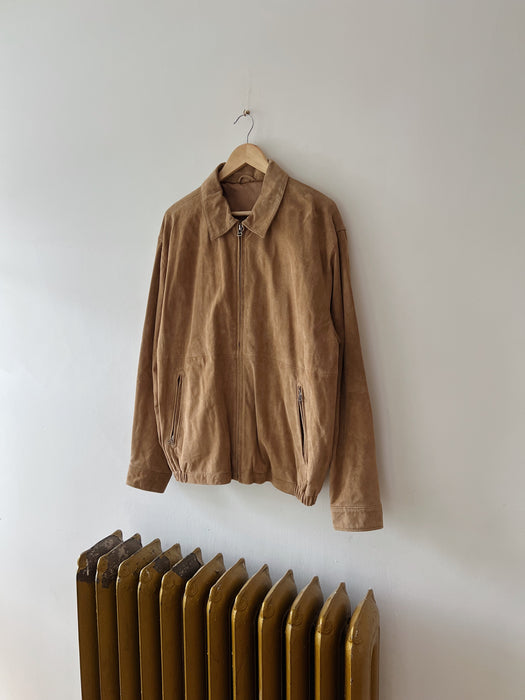 Tan Suede Bomber | L