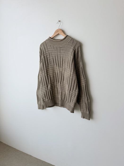 Beige Cotton Sweater | L/XL