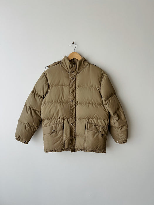 Tan Down Puffer Jacket | M