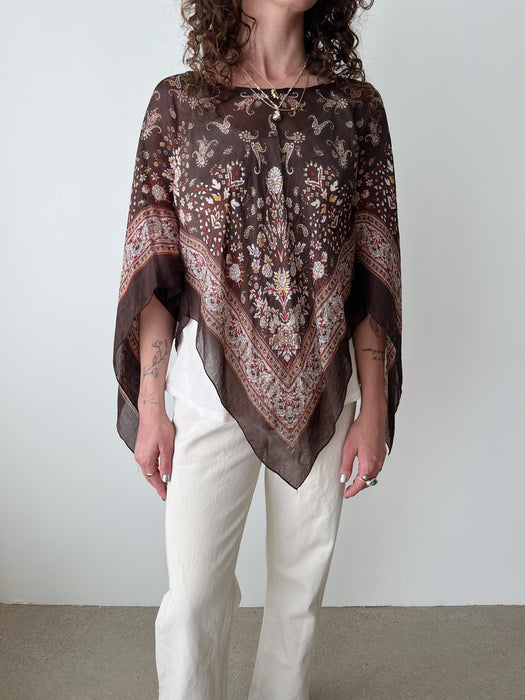 Floral Silk Shawl