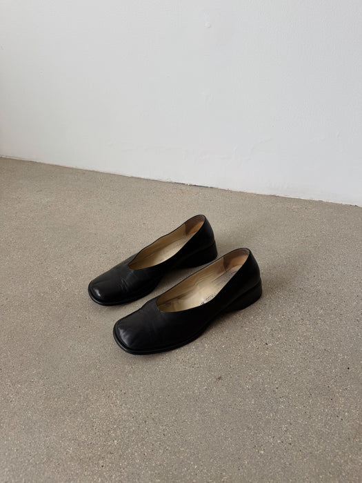 Black Square Toe Shoe | 9.5