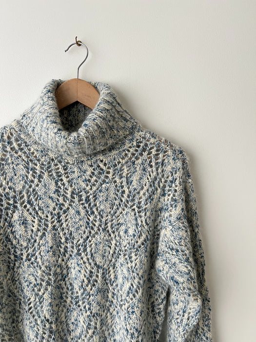 Blue Mohair Knit Sweater | S/M