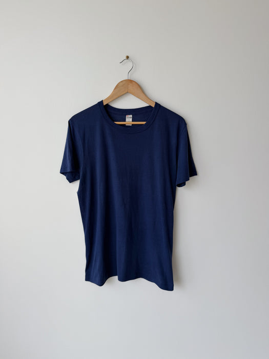 Navy Single Stitch Tee | L