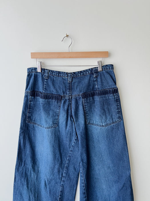 Dark Wash Wide Leg Denim | 32