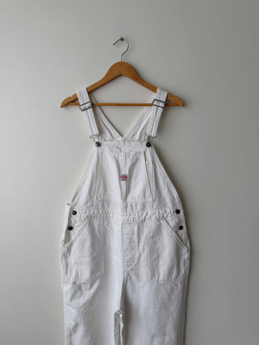 White Denim Overalls | S