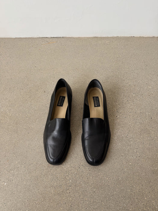 Black Leather Loafer | 9.5