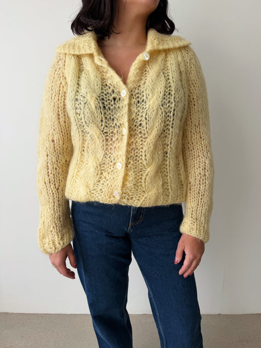 Yellow Knit Sweater | M