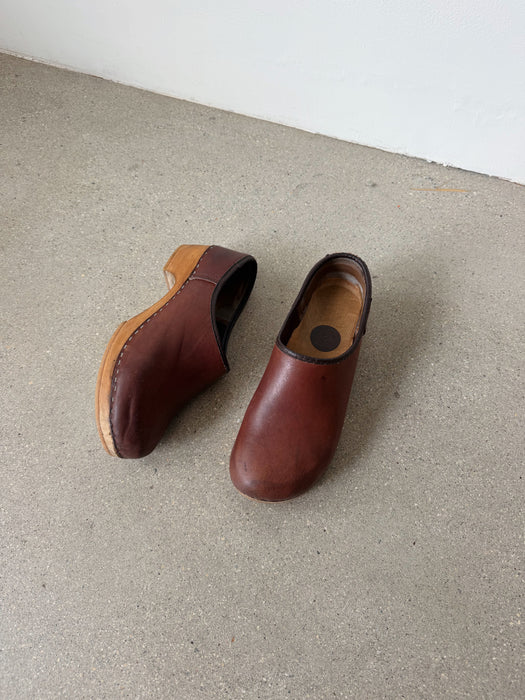 Brown Leather Clog | 8.5