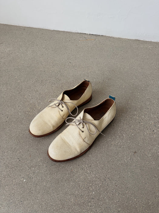 Cream Leather Oxfords | 5.5/6