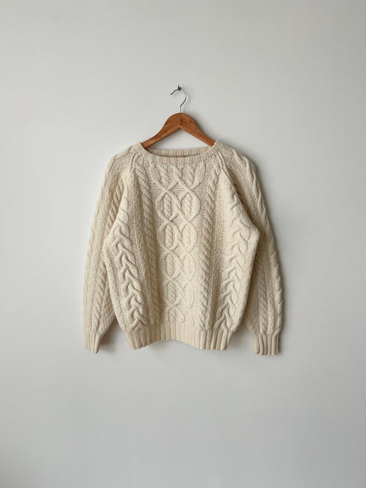 Cream Cable Knit Sweater | S/M