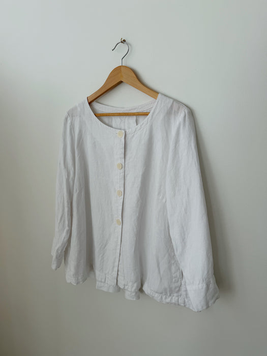 White Linen Jacket | XL