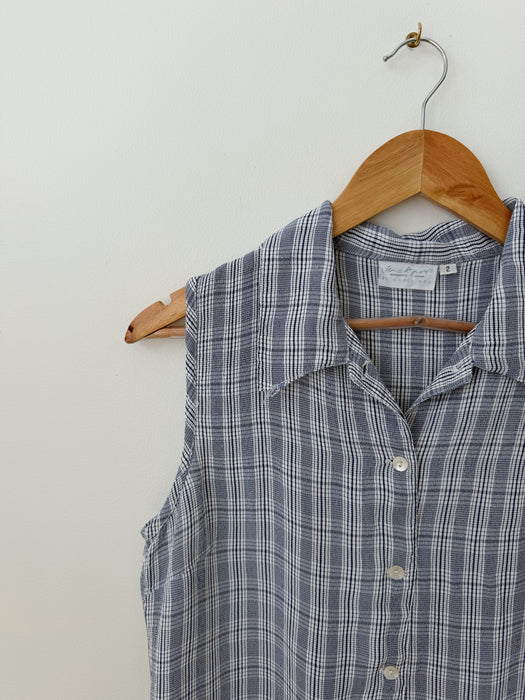 Plaid Sleeveless Top | XS
