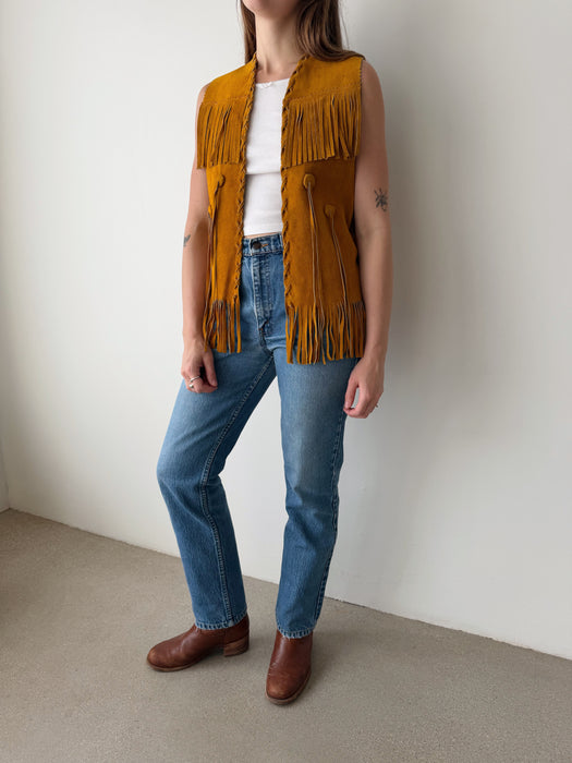 Fringe Suede Vest | M