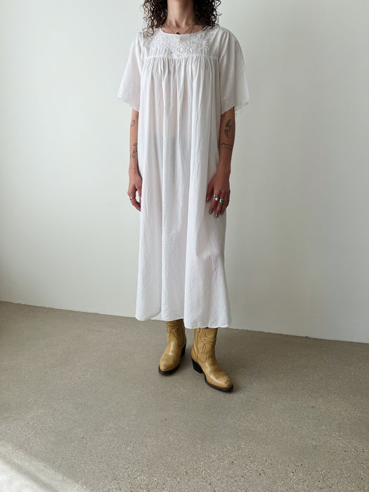 White Embroidered Dress | M