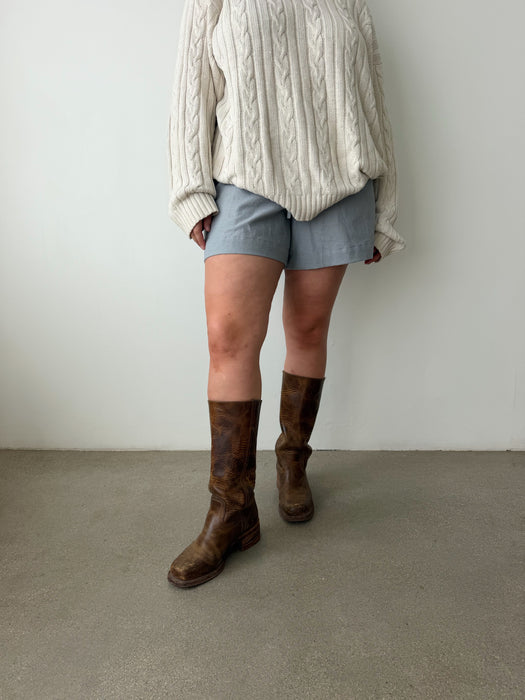 Hazlewood Sky Cotton Linen Short