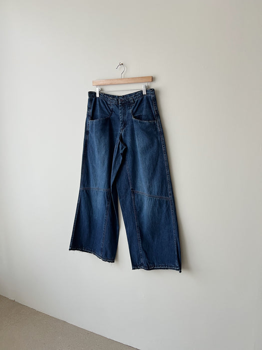 Dark Wash Wide Leg Denim | 32