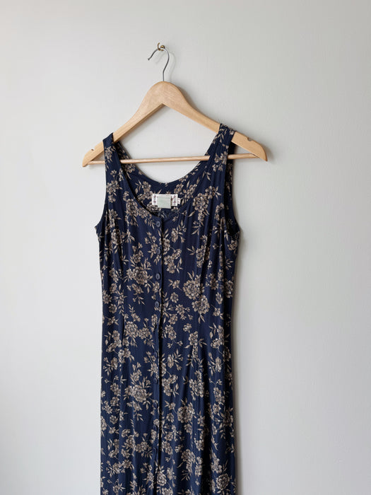 Navy Floral Dress | M
