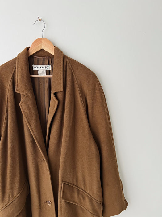 Caramel Wool Cashmere Coat | L/XL