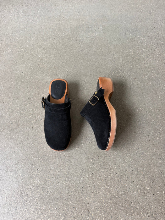 Black Suede Clogs | 6
