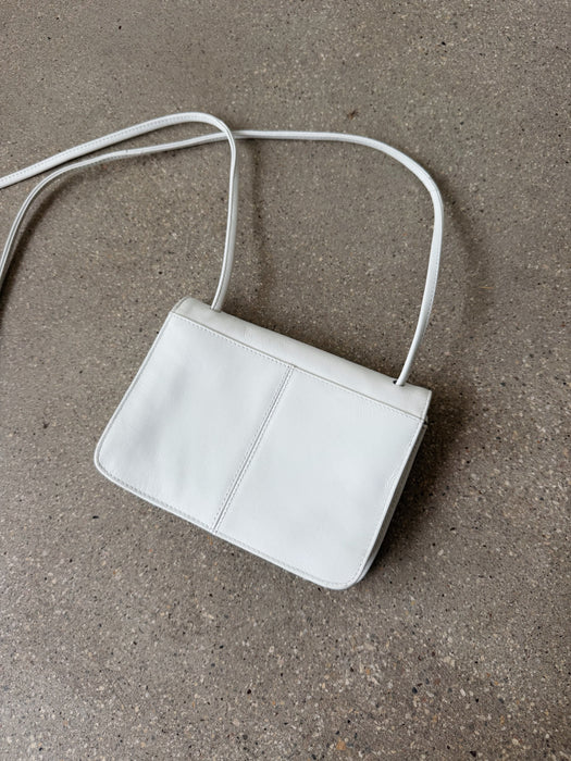 White Leather Mini Purse