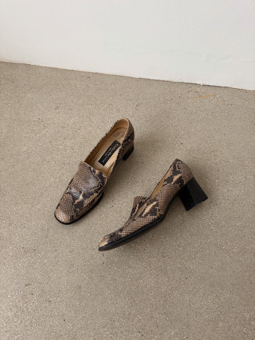 Reptile Leather Loafers | 9