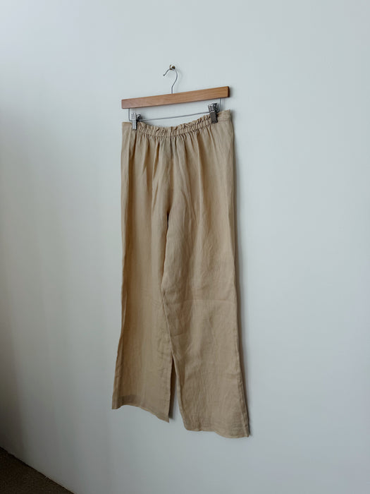 Beige Linen Pants | S