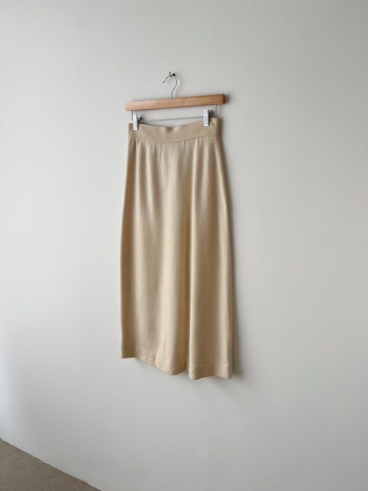 Cream Cashmere Skirt | 26