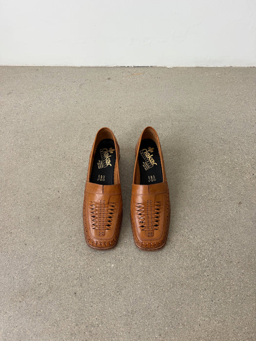Tan Woven Leather Shoe | 10