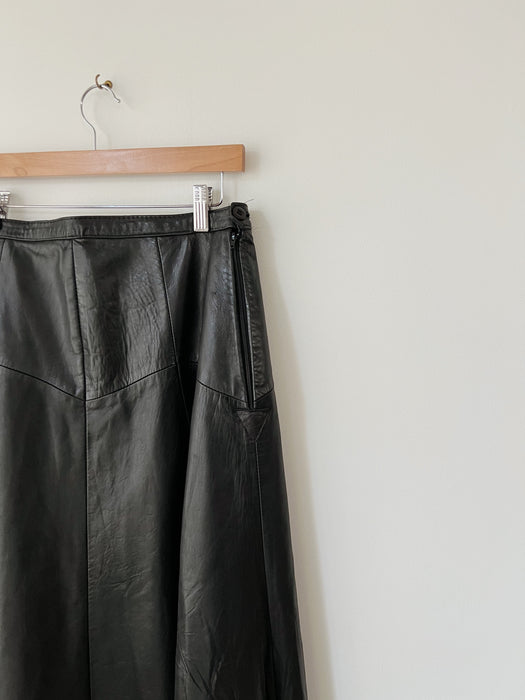 Black Leather Skirt | 30
