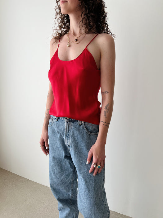Red Silk Camisole | S/M