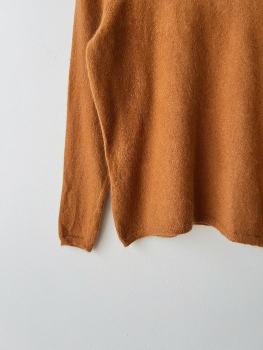Caramel Cashmere Turtleneck Sweater | S