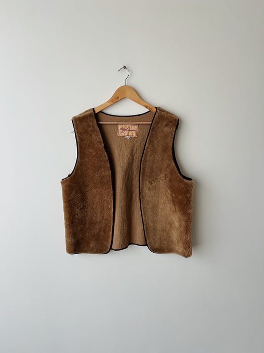 Brown Faux Fur Vest | M/L
