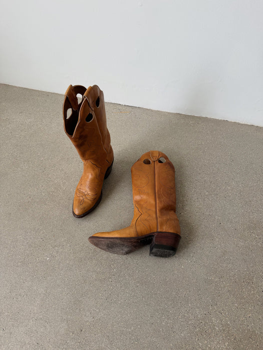 Tan Leather Cowboy Boot | 5.5