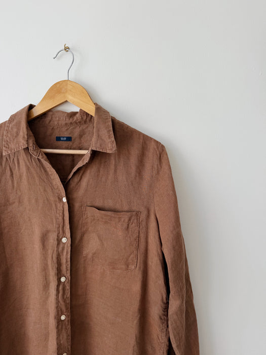 Brown Linen Shirt | M