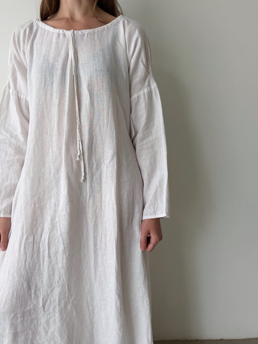 White Linen Dress | XL