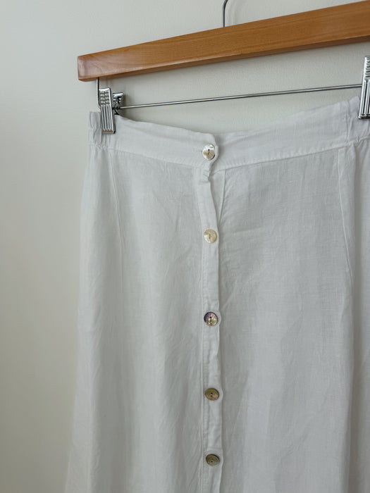 White Button Down Skirt | S