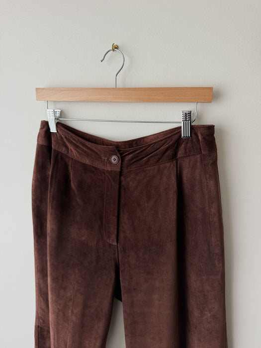 Chocolate Brown Suede Pants | 30
