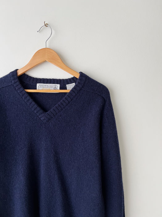 Navy Wool Sweater | L