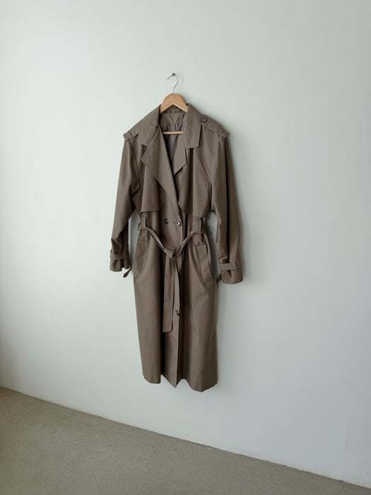 Warm Grey Trench Coat | L